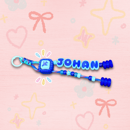 Chunky Letters Paracord Keychain with Clicker