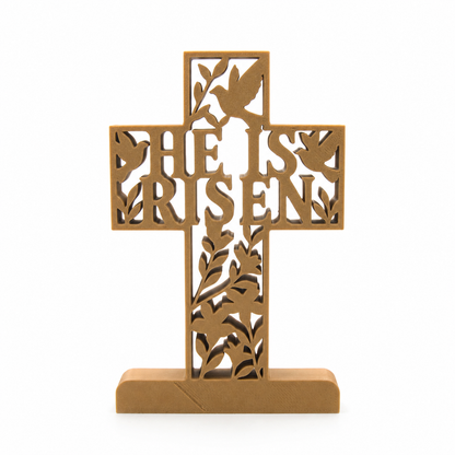 "He Is Risen" Cross