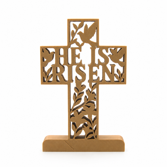 "He Is Risen" Cross