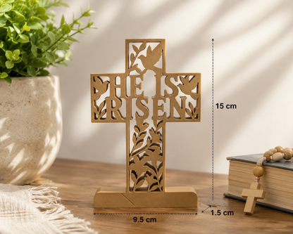 "He Is Risen" Cross